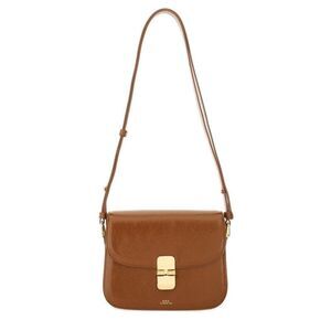 A P C A.P.C. Grace Small Leather Shoulder Bag Women BROWN Handbags